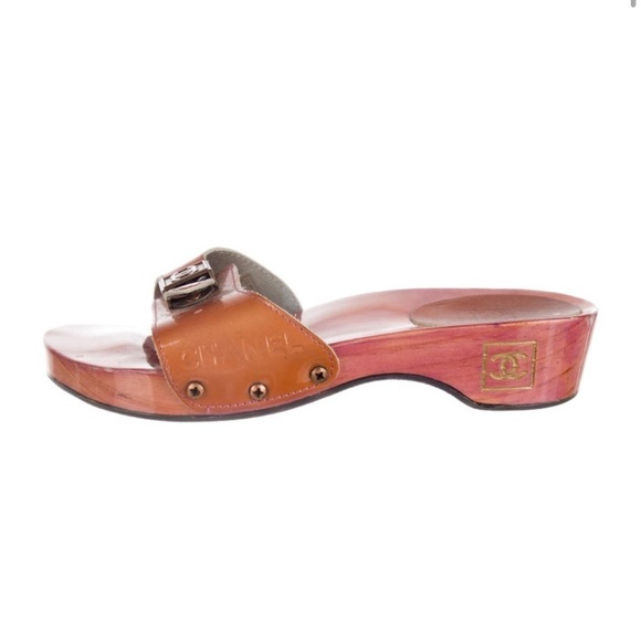 CHANEL Vintage Sport Slides sandals clog mules Size: 5 5.5 6 36 - Picture 1 of 9